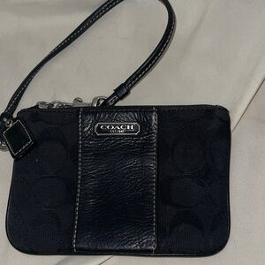 Coach Black Signature Wristlet